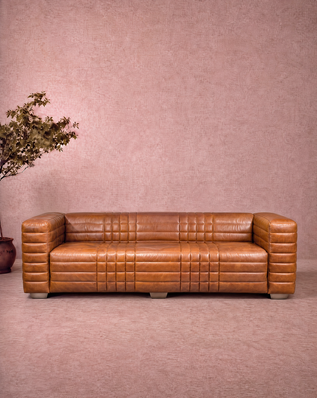 Cognac Sofa 3 Seater
