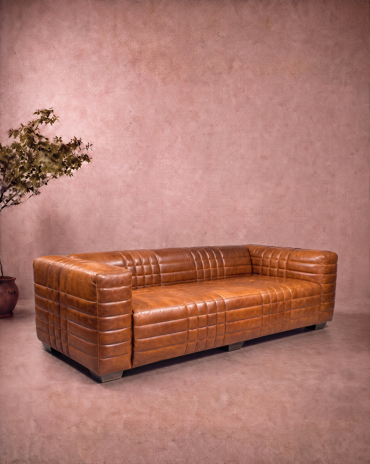 Cognac Sofa 3 Seater