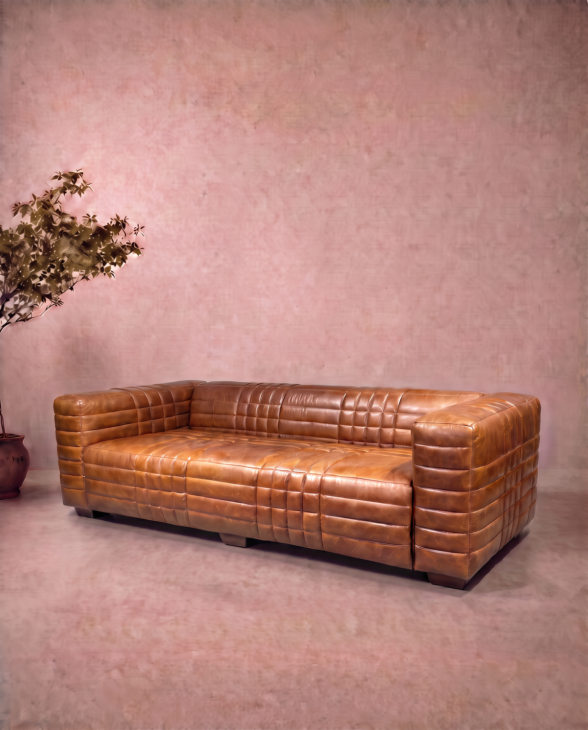 Cognac Sofa 3 Seater